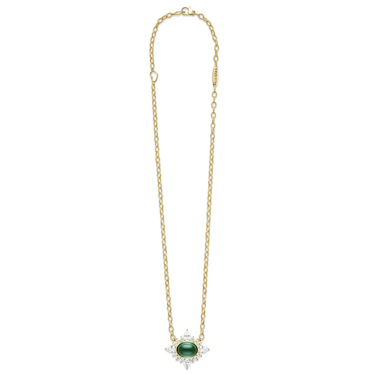 Studio 18K Diamond and Indicolite Necklace