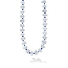 18K White Topaz and Sapphire Necklace