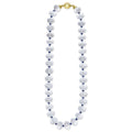 18K White Topaz and Sapphire Necklace