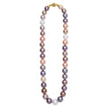 18K Caviar Gold Multi-Color Pearl Necklace