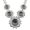 A LAGOS exclusive. Hematite stones faceted with crystals and framed by pave diamonds and Caviar beading in 18K gold and sterling silver. LAGOS diamonds are the highest quality natural stones.