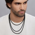 Black Caviar Matte Black Ceramic Beaded Necklace