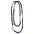 Caviar Icon Sterling Silver Black Spinel Bracelet & Necklace Set