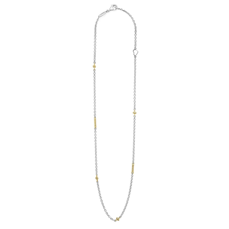 Caviar Icon Two-Tone Caviar Chain Necklace