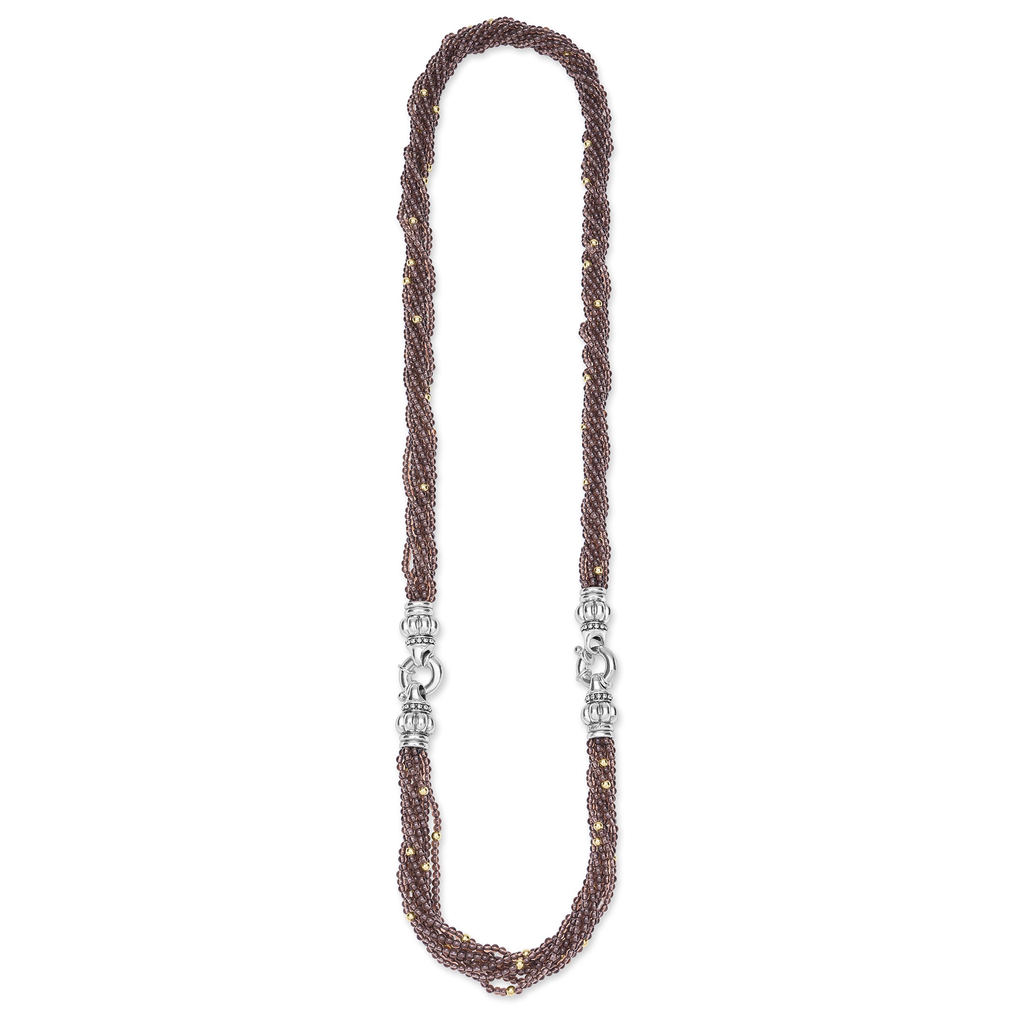 Caviar Icon 18K Gold Smokey Quartz Beaded Necklace