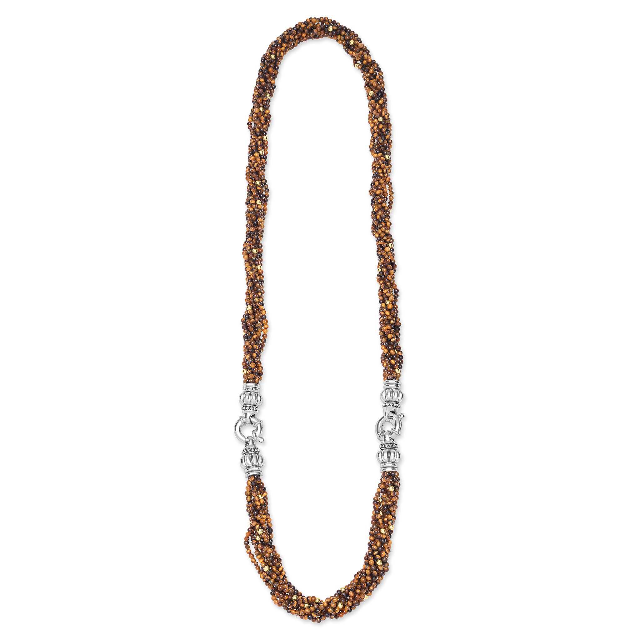 Caviar Icon 18K Gold Tigereye Beaded Necklace