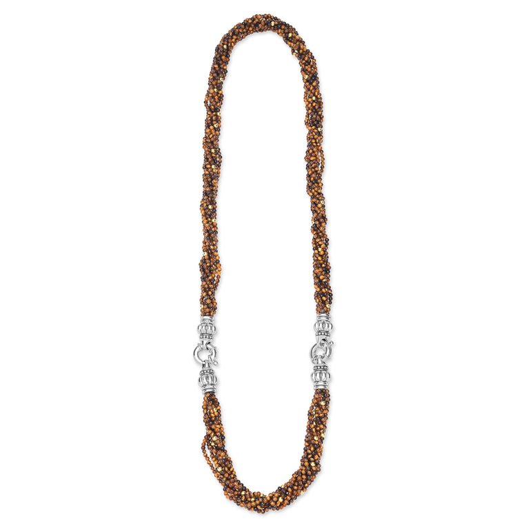 Caviar Icon 18K Gold Tigereye Beaded Necklace