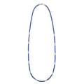 LAGOS Silver Station Matte Blue Caviar beaded ceramic necklace with sterling silver lobster clasp, ultramarine