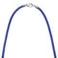 LAGOS Silver Station Matte Blue Caviar beaded ceramic necklace with sterling silver lobster clasp, ultramarine