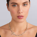Signature Caviar Two-Tone Link Necklace