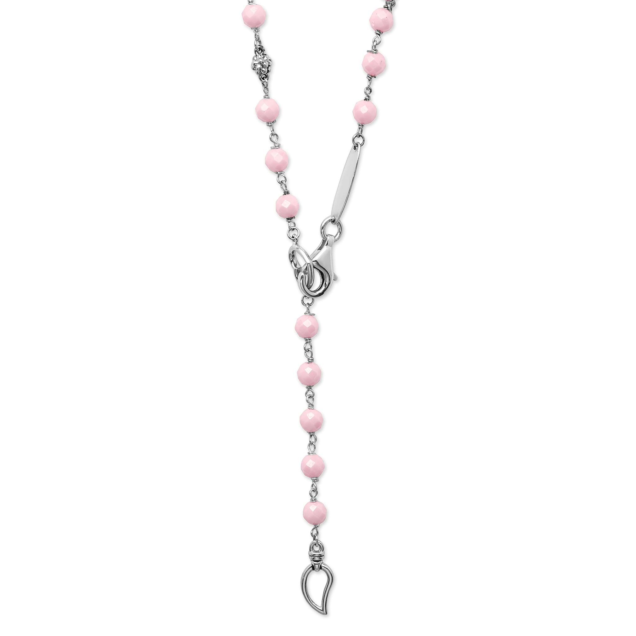 Caviar Icon Pink Ceramic Beaded Necklace