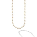 Strand of cultured freshwater pearls accented by sterling silver and 18K gold finished on a signature lobster clasp.