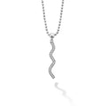Sterling silver and diamonds form this ball chain beaded wave pendant necklace. LAGOS diamonds are the highest quality natural stones.