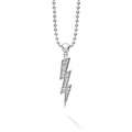 Sterling silver and diamonds form this beaded lightning bolt drop necklace. LAGOS diamonds are the highest quality natural stones.