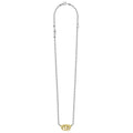 Signature Caviar Two-Tone Interlocking Pendant Necklace