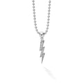 Sterling silver and diamonds form this beaded lightning bolt drop necklace. LAGOS diamonds are the highest quality natural stones.