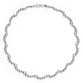 whole sterling silver necklace with scalloped beading with clasp