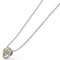 Caviar Lux Two-Tone Five Ring Diamond Pendant Necklace