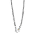 clasp of sterling silver beaded diamond oval statement necklace with gold stations