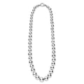 whole sterling silver necklace beads increasing from small to bigger with clasp