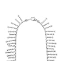 Signature Caviar The Drop Silver Beaded Fringe Statement Necklace