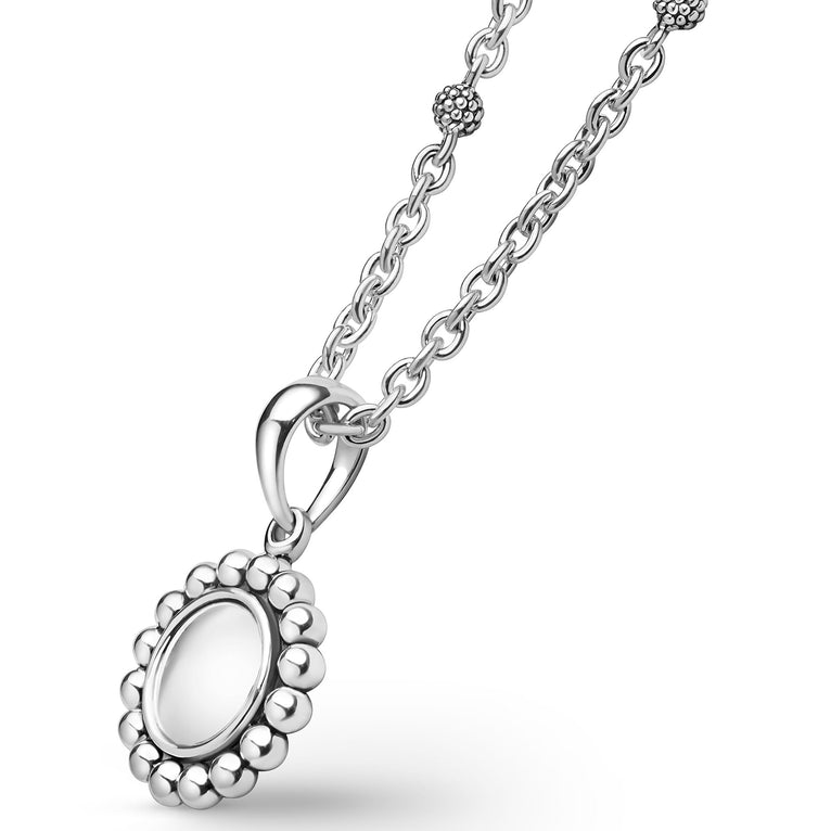 Signature Caviar Sterling Silver Circle Pendant Necklace