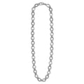 Signature Caviar Sterling Silver Fluted Oval Link Necklace