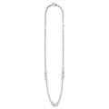 Signature Caviar Silver Ring Link Station Necklace