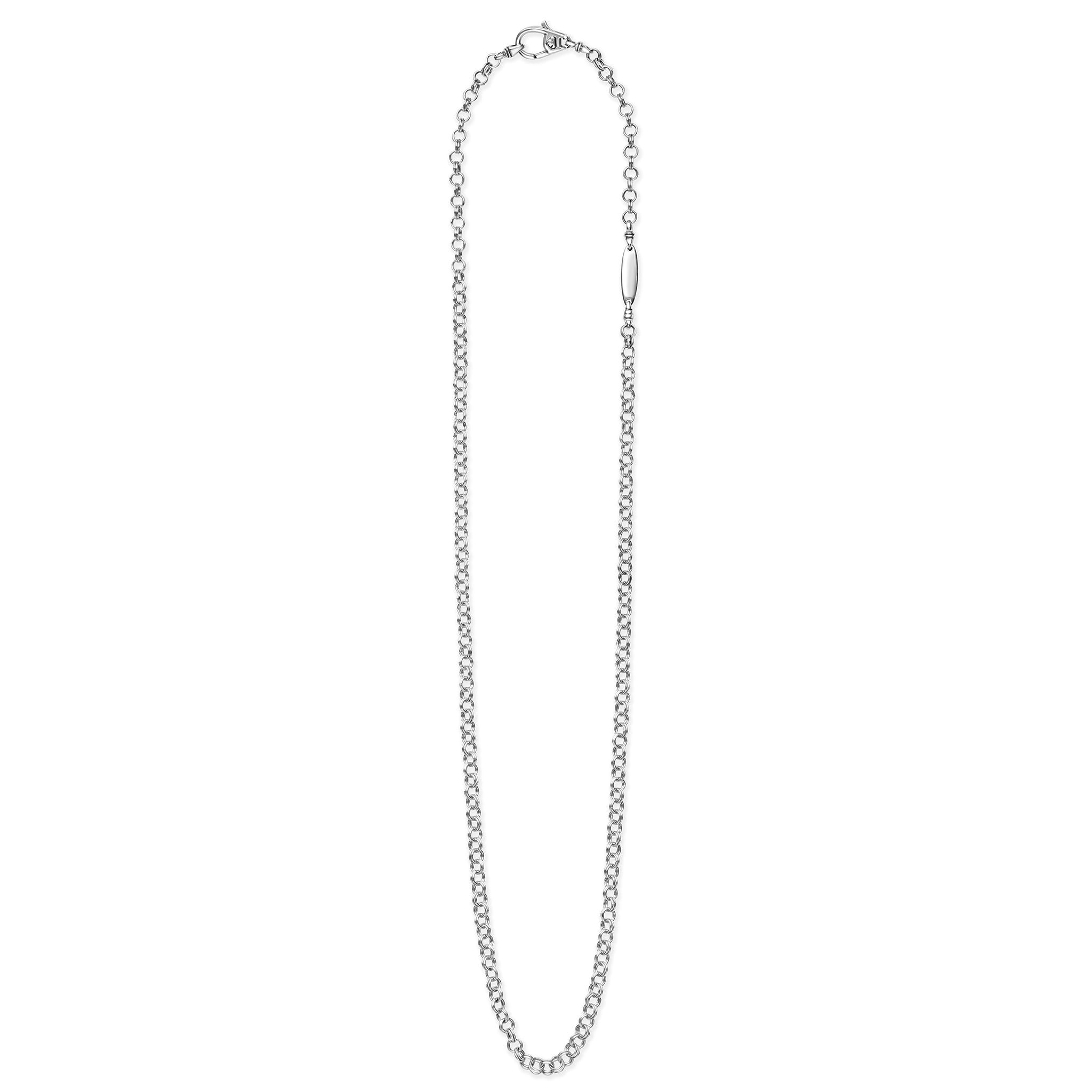 LAGOS silver High Jinks link chain necklace, 3.5 mm double cable design with signature lobster clasp