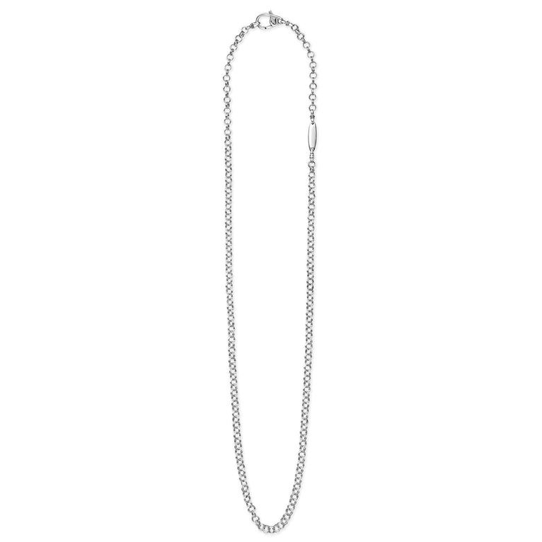LAGOS silver High Jinks link chain necklace, 3.5 mm double cable design with signature lobster clasp