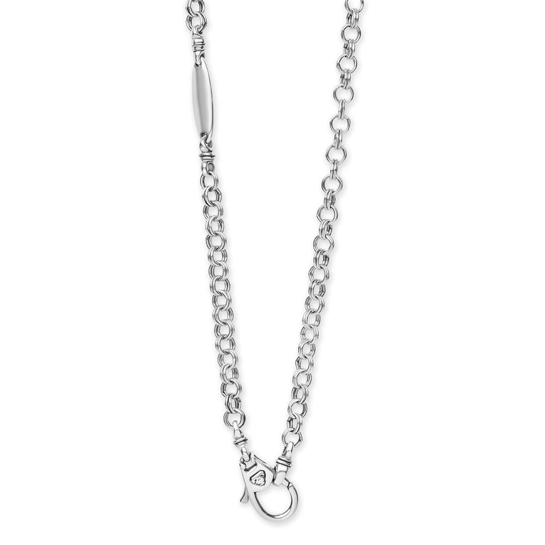 LAGOS silver High Jinks link chain necklace, 3.5 mm double cable design with signature lobster clasp