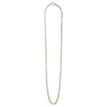 LAGOS Anthem two tone 3.5 mm double cable chain necklace in sterling silver and 18K gold, lobster clasp, 18–24 inch