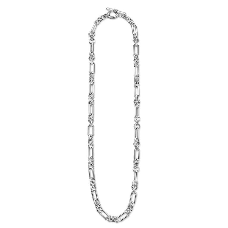 Signature Caviar Petite Sterling Silver Caviar Link Necklace