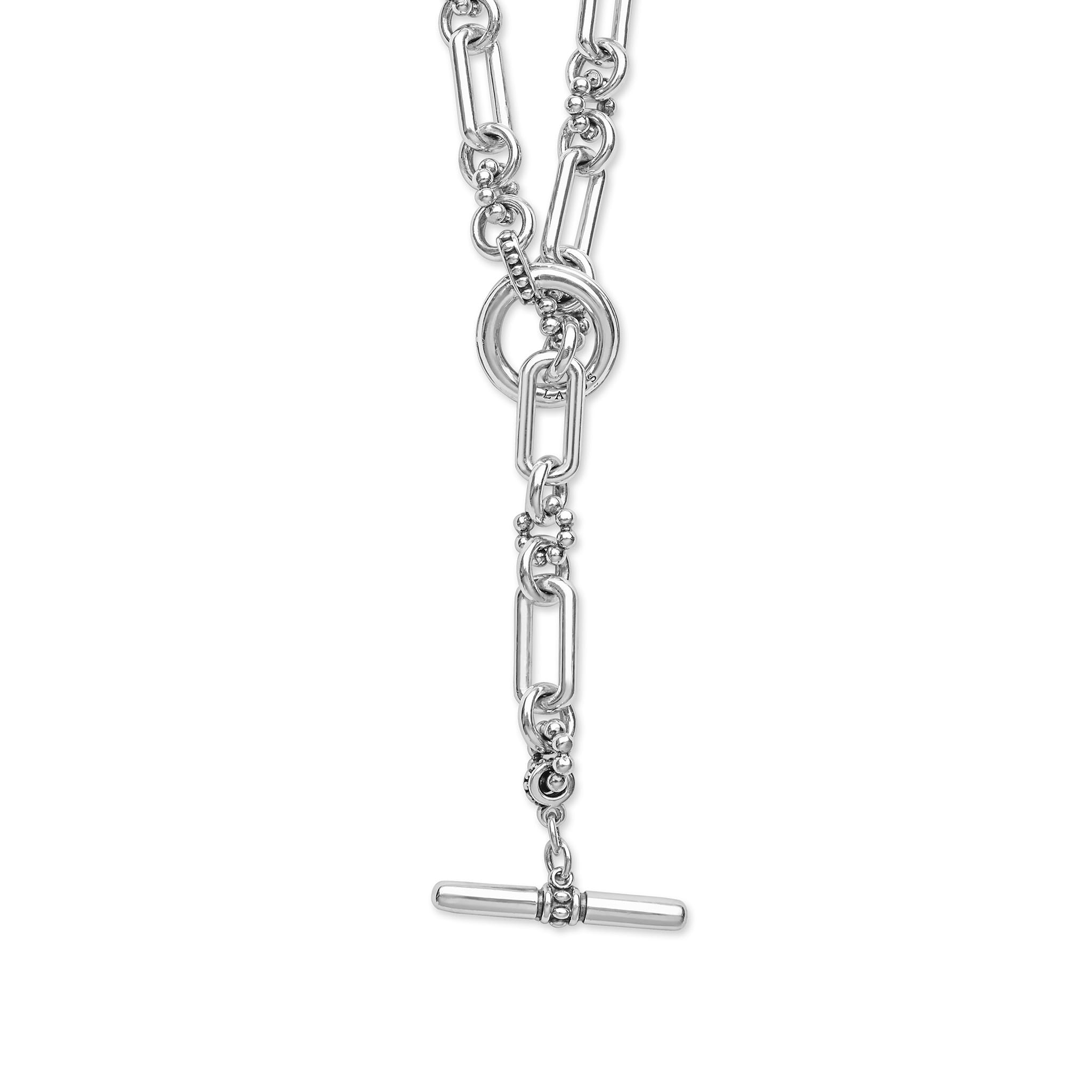 Signature Caviar Petite Sterling Silver Caviar Link Necklace