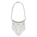 full view of the Two-Toned Caviar Multi-Strand Necklace