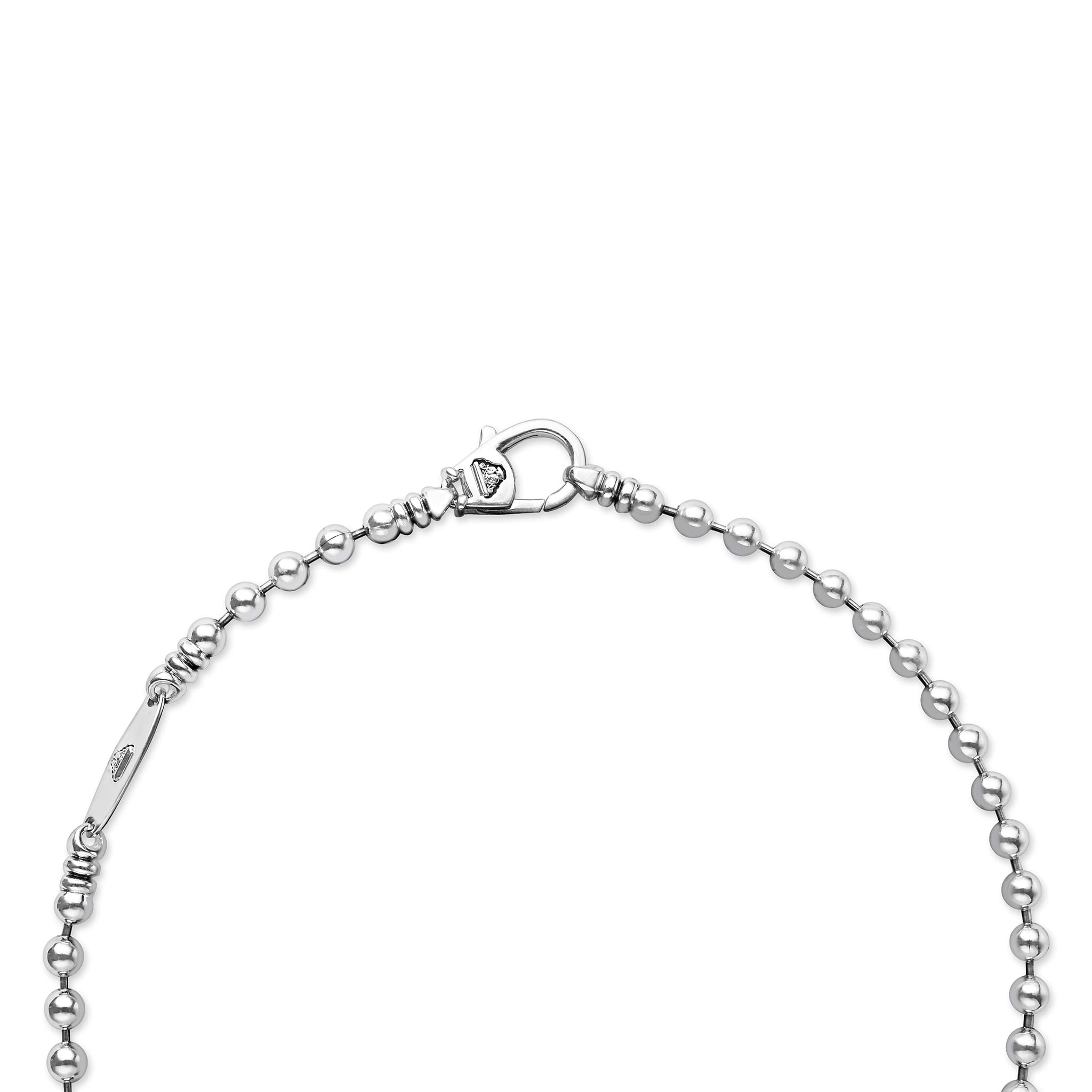 clasp view of the Two-Toned Caviar Multi-Strand Necklace