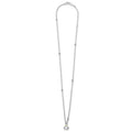 Signature Caviar Two-Tone White Topaz Oval Pendant Necklace with faceted topaz, sterling silver, and 14K gold accents, featuring elegant caviar beading on a delicate chain.