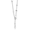 Signature Caviar Two-Tone White Topaz Oval Pendant Necklace with textured bead accents, featuring a drop-shaped pendant with heart cutout and engraved details.