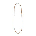 Signature Caviar Tiger Eye & Sterling Silver Station Necklace with amber-toned beads, sterling silver accents, and a versatile clasp design suitable for multiple uses.