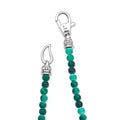 Signature Caviar Malachite & Sterling Silver Station Necklace features turquoise beads and sterling silver stations, showcasing LAGOS artisanship and refined elegance.