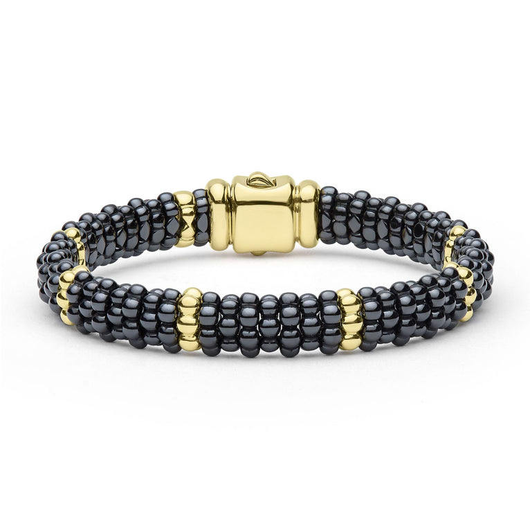 Black Caviar Black Caviar Ceramic and 18K Gold Station Bracelet