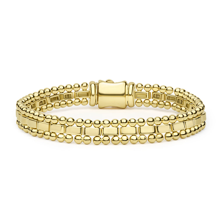 Caviar Spark 18K Gold Link Bracelet