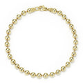 18K gold ball chain bracelet finished on a signature lobster clasp.