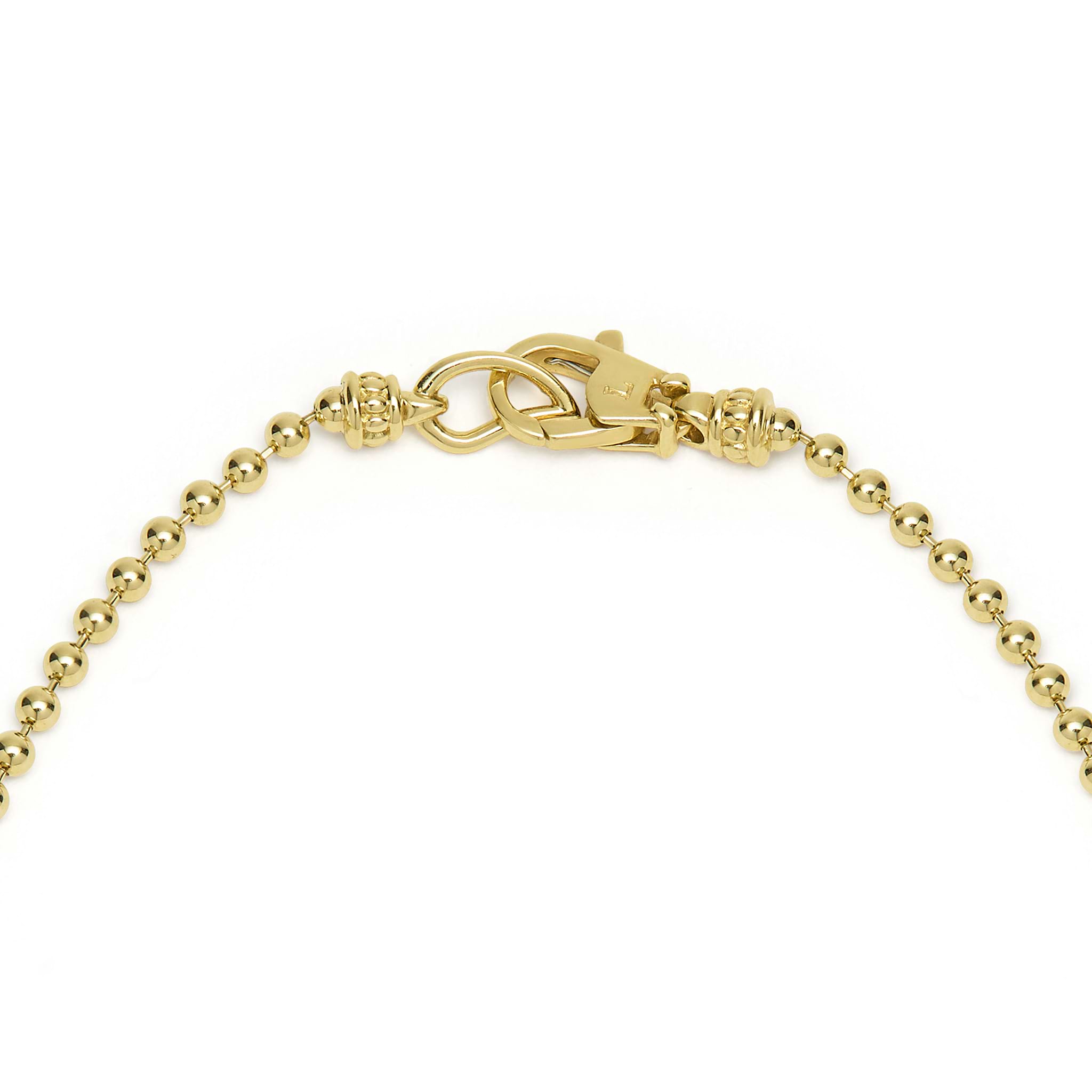 18K gold beaded bracelet with lobster clasp