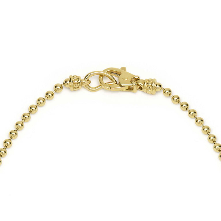 18K gold beaded bracelet with lobster clasp
