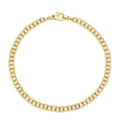 18K gold double cable chain bracelet, 3.5 mm, lobster clasp
