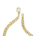 18K gold double cable chain link bracelet, 3.5 mm, signature lobster clasp close-up