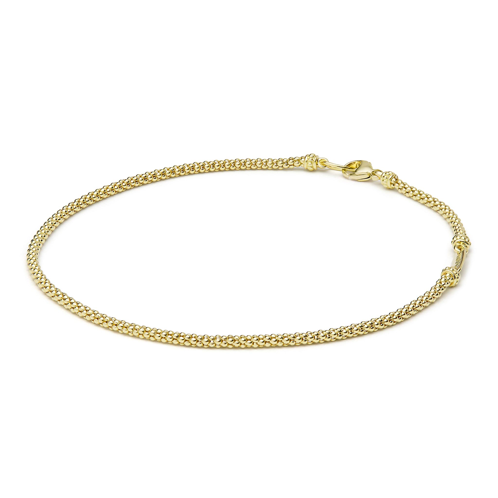 LAGOS Anthem 18K Gold Caviar 2 mm beaded bracelet