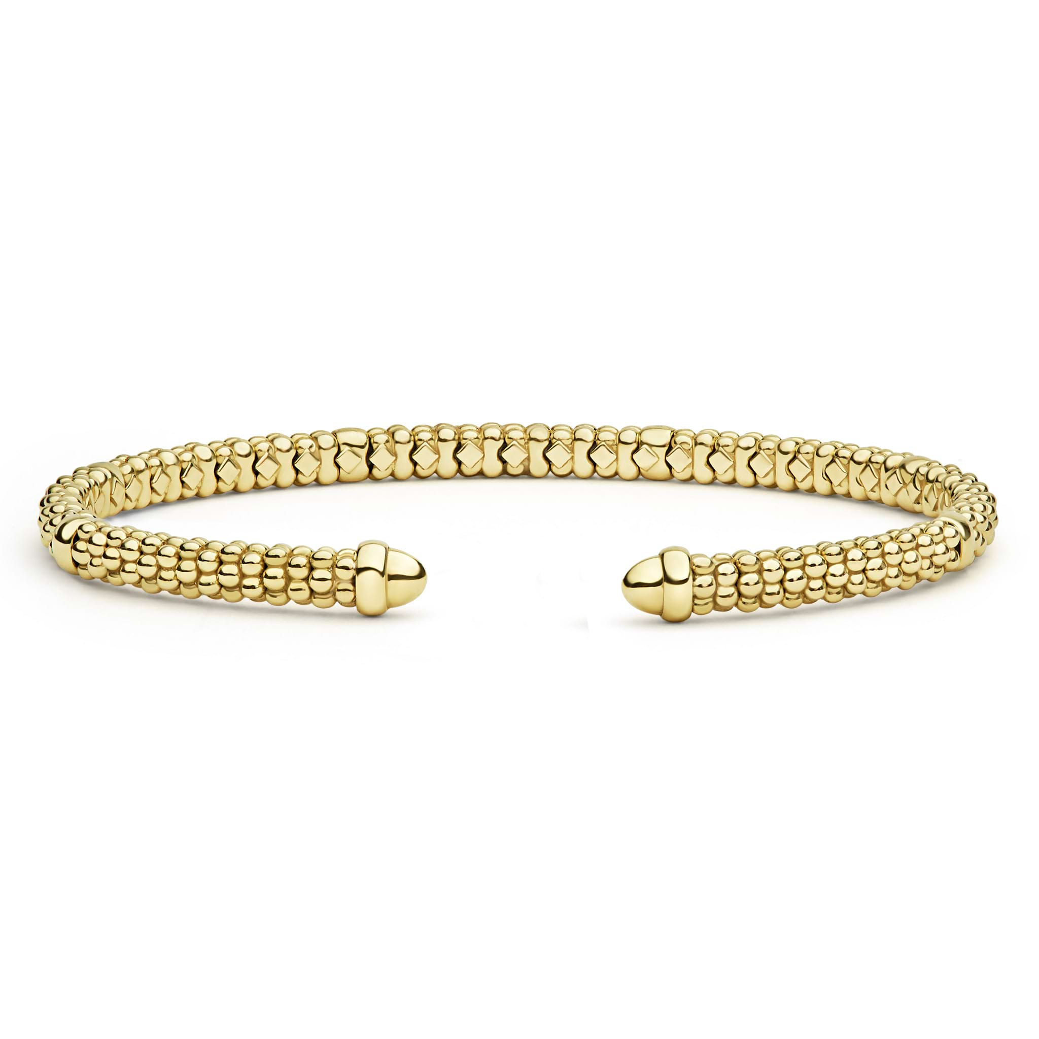 portray jewelry ミニバレッタ03 ゴールド 18K Gold Mini Versa Torque Bracelet 3mm | LAGOS Jewelry