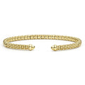 Signature Caviar 18K Gold Mini Versa Torque Bracelet, featuring polished beaded elements and an open cuff design, embodies modern elegance and refined style.
